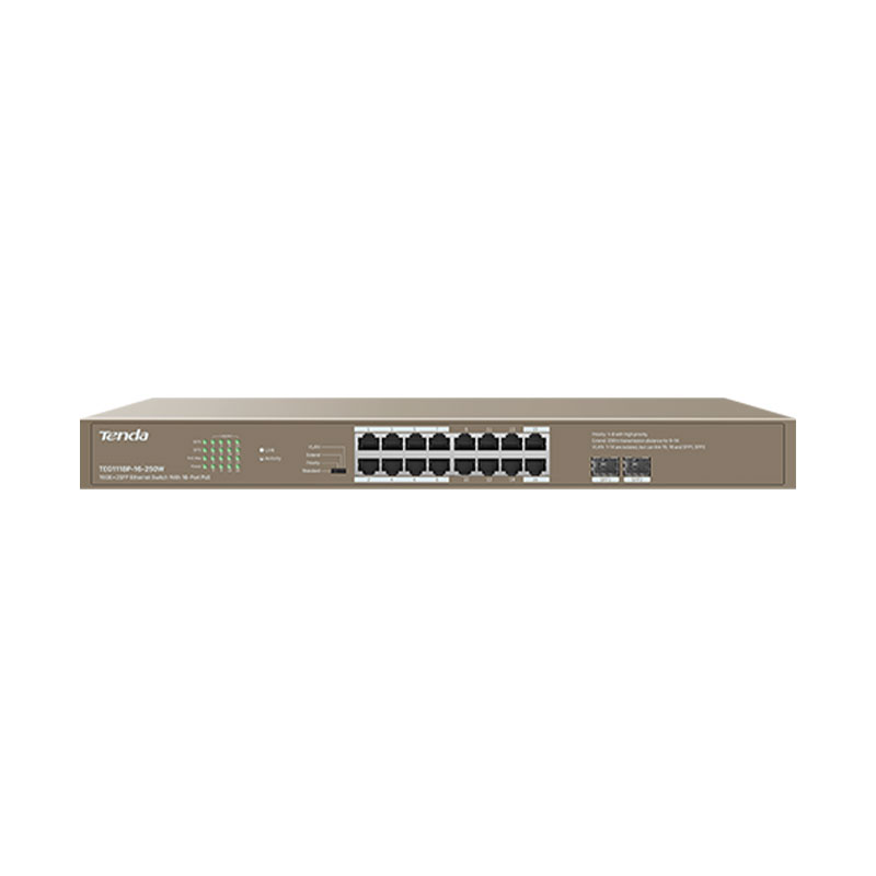 سوییچ 16 پورت POE تندا مدل TENDA TEG1118P-16-250W