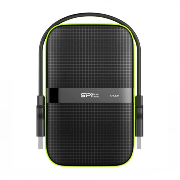 هارد اکسترنال سیلیکون پاور مدل Silicon Power Armor A60 1TB مشکی سبز
