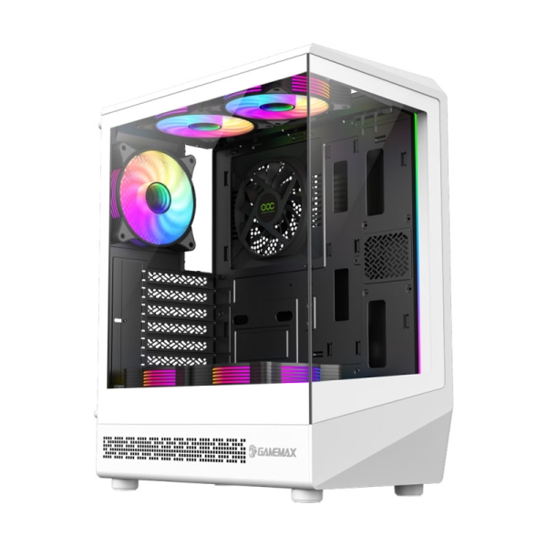 کیس گیمینگ کامپیوتر گیم‌ مکس مدل GameMax Vista COC White